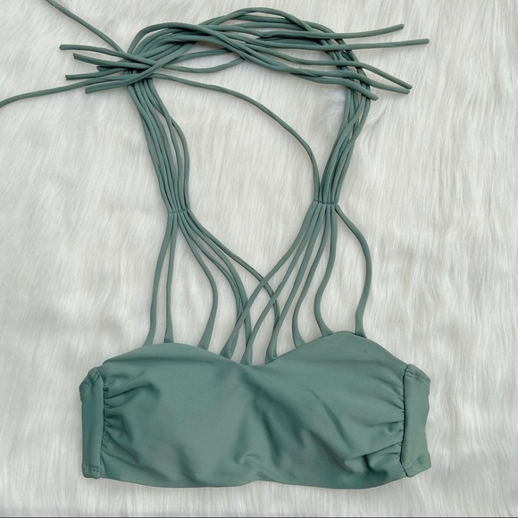 Bikini Top Olive Green Strappy Bikini Top!👙 🌺3/$20 - Picture 2 of 7